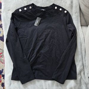 Express Black Long Sleeve Tee Shirt